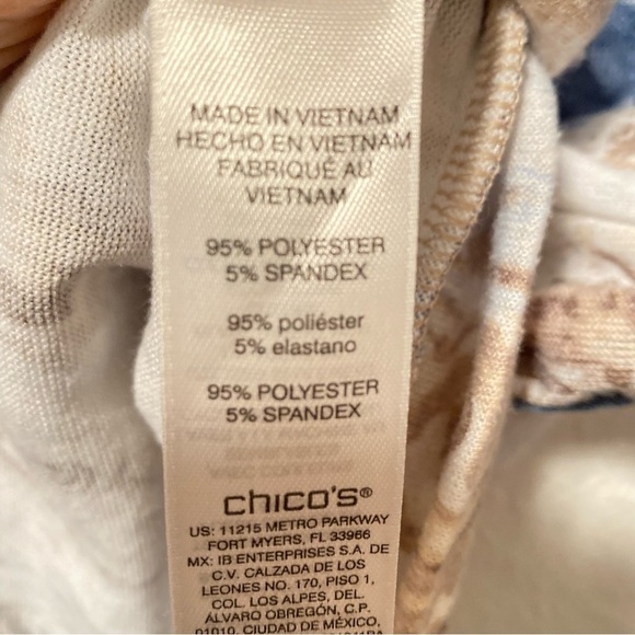 Chico’s Shirt Women’s Size 3 (X-Large) Pull Over Side Tie‎ Paisley - Picture 5 of 9